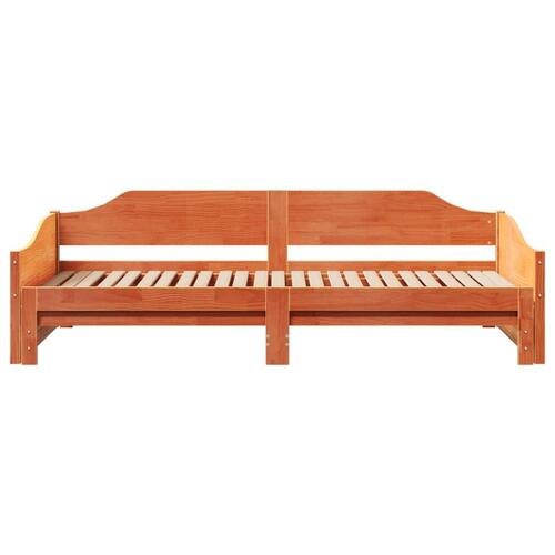 Daybed med udtræk 80x200 cm massivt fyrretræ gyldenbrun