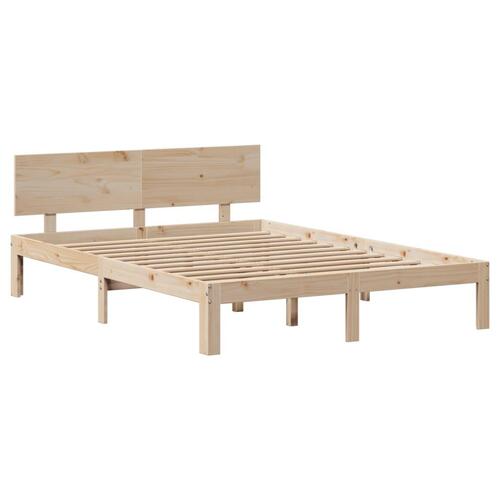 Sengeramme med skuffer 140x200 cm massivt fyrretræ