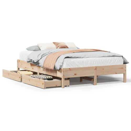 Sengeramme uden madras 120x200 cm massivt fyrretræ