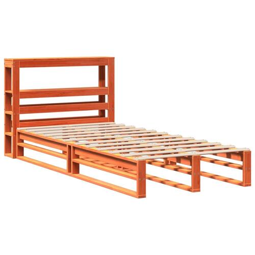 Sengeramme uden madras 100x200 cm massivt fyrretræ gyldenbrun
