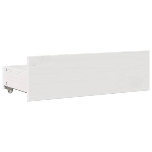 Sengeramme m. skuffer 90x200 cm uden madras massivt fyr hvid