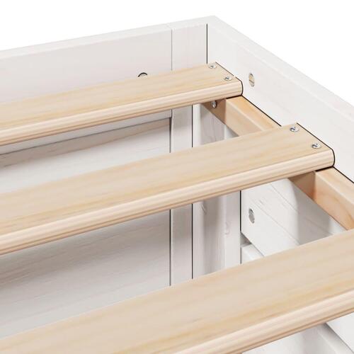 Sengeramme m. skuffer 90x200 cm uden madras massivt fyr hvid