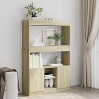 Reol 92x33x140 cm konstrueret træ sonoma-eg