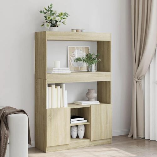 Reol 92x33x140 cm konstrueret træ sonoma-eg