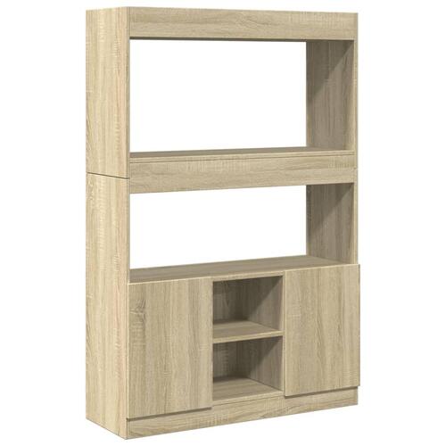 Reol 92x33x140 cm konstrueret træ sonoma-eg