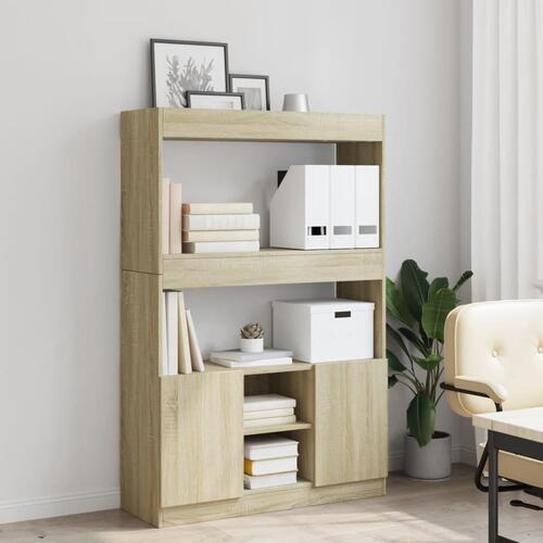 Reol 92x33x140 cm konstrueret træ sonoma-eg