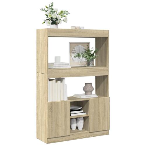 Reol 92x33x140 cm konstrueret træ sonoma-eg