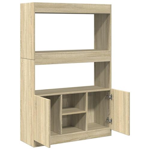 Reol 92x33x140 cm konstrueret træ sonoma-eg