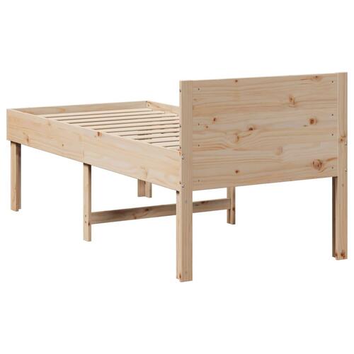 Sengeramme uden madras 90x200 cm massivt fyrretræ