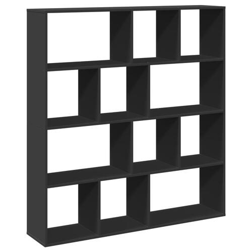 Bogskab 132x29x141,5 cm konstrueret træ sort