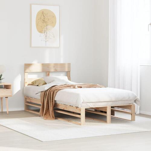 Sengeramme uden madras 90x190 cm massivt fyrretræ