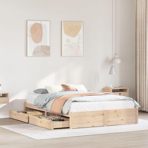 Sengeramme uden madras 120x200 cm massivt fyrretræ