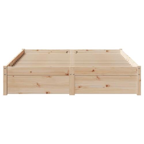 Sengeramme uden madras 120x200 cm massivt fyrretræ