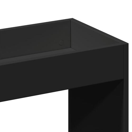Reol 92x33x140 cm konstrueret træ sort