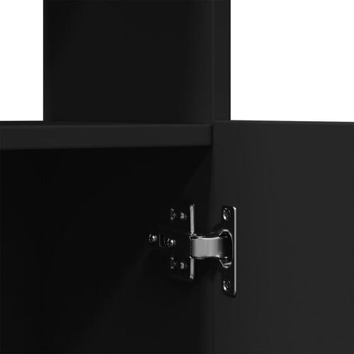 Reol 92x33x140 cm konstrueret træ sort