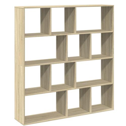 Bogskab 132x29x141,5 cm konstrueret træ sonoma-eg