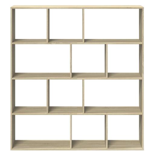Bogskab 132x29x141,5 cm konstrueret træ sonoma-eg