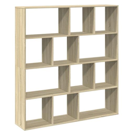 Bogskab 132x29x141,5 cm konstrueret træ sonoma-eg
