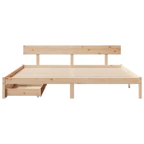 Sengeramme uden madras 200x200 cm massivt fyrretræ