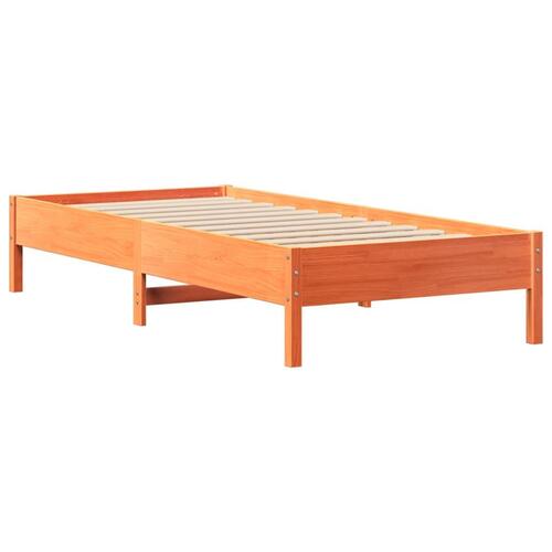 Sengeramme uden madras 90x200 cm massivt fyrretræ gyldenbrun