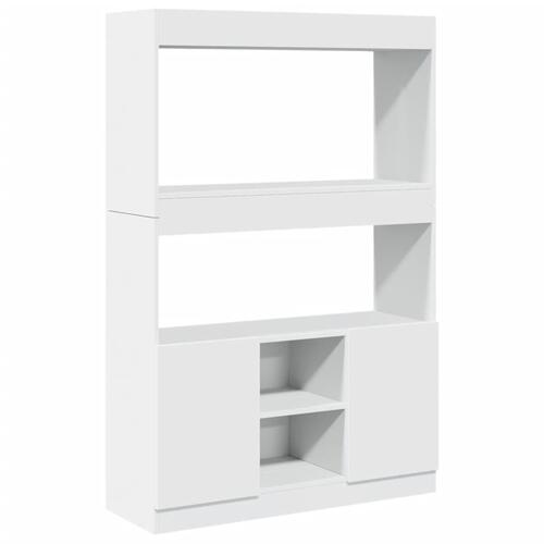 Reol 92x33x140 cm konstrueret træ hvid