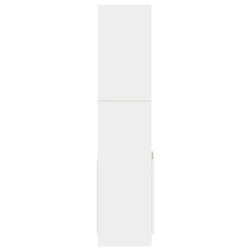 Reol 92x33x140 cm konstrueret træ hvid