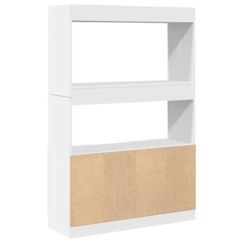 Reol 92x33x140 cm konstrueret træ hvid