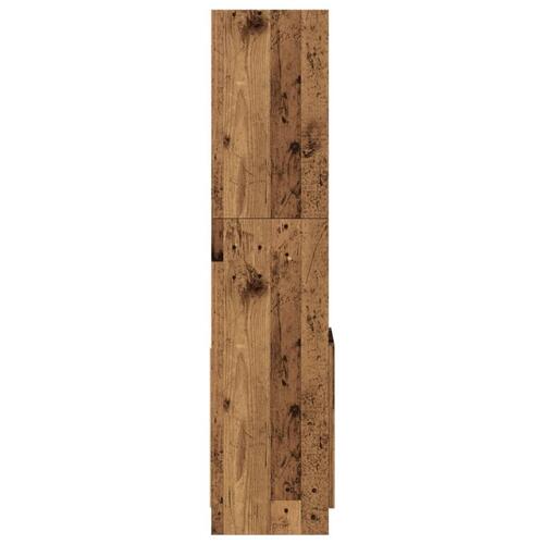 Reol 92x33x140 cm konstrueret træ antikt træ