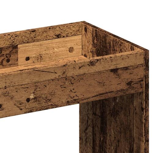 Reol 92x33x140 cm konstrueret træ antikt træ