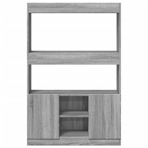 Reol 92x33x140 cm konstrueret træ grå sonoma-eg