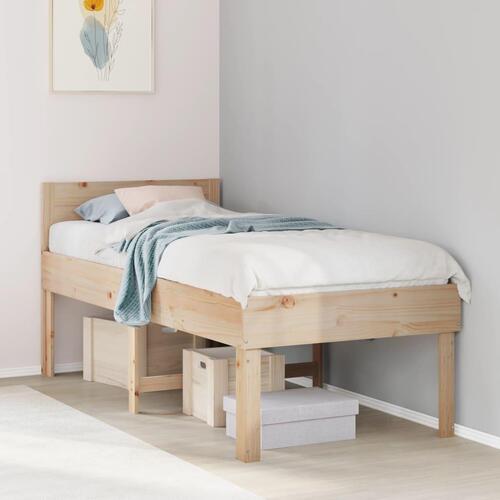 Sengeramme uden madras 90x190 cm massivt fyrretræ