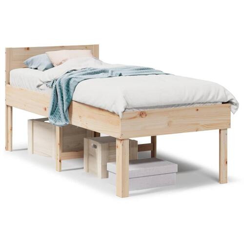 Sengeramme uden madras 90x190 cm massivt fyrretræ