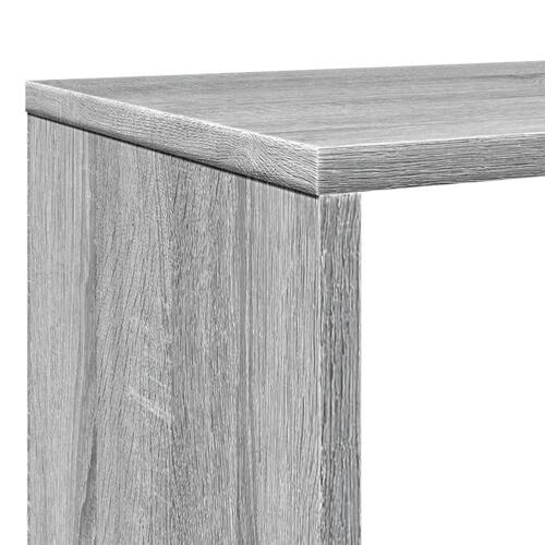 Bogreol 132x29x141,5 cm konstrueret træ grå sonoma-eg