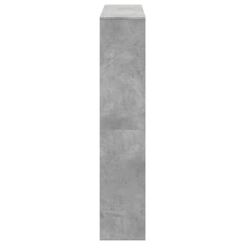 Bogreol 132x29x141,5 cm konstrueret træ betongrå