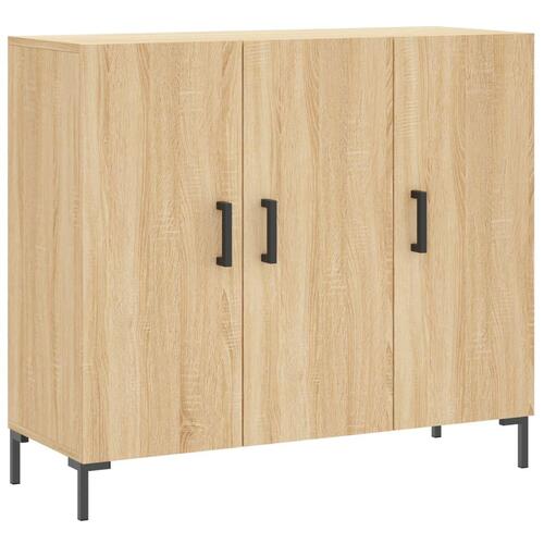 Skab 90x34x80 cm konstrueret træ røget egetræsfarve