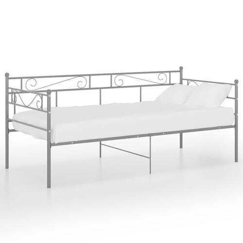 Sengestel til udtræksseng 90x200 cm metal grå