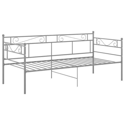 Sengestel til udtræksseng 90x200 cm metal grå