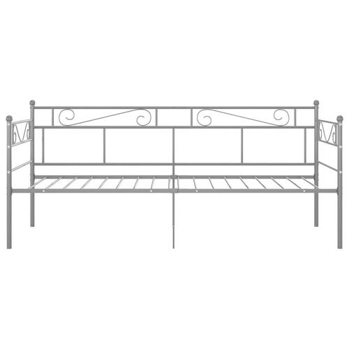 Sengestel til udtræksseng 90x200 cm metal grå
