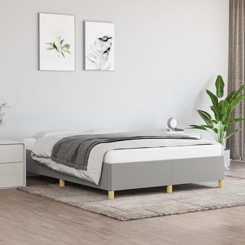 Sengeramme uden madras 135x190 cm stof lysegrå
