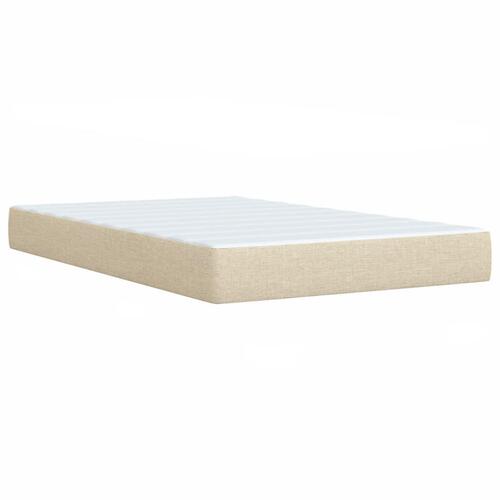Kontinentalseng med madras 120x190 cm stof cremefarvet