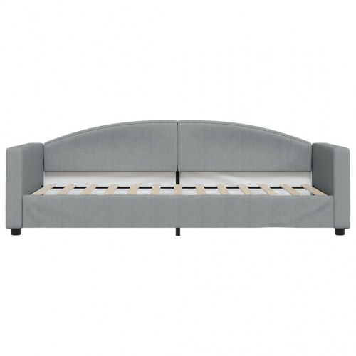 Daybed sengeramme 80x200 cm i stof - lysegrå