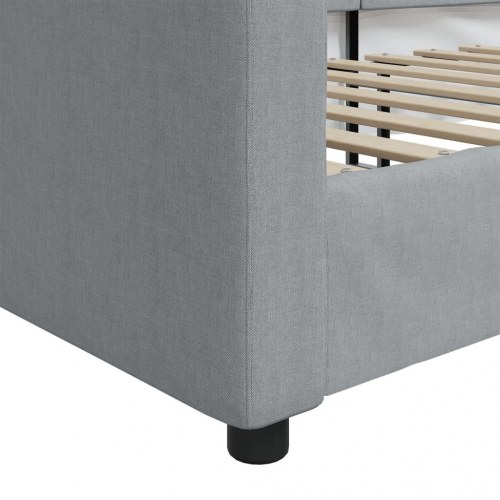 Daybed sengeramme 80x200 cm i stof - lysegrå