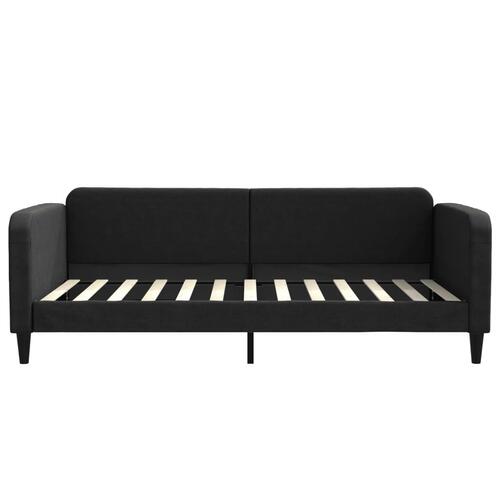 Daybed med udtræk og skuffer 100x200 cm stof sort