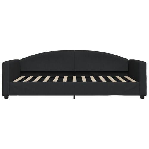 Daybed med udtræk og skuffer 100x200 cm stof sort