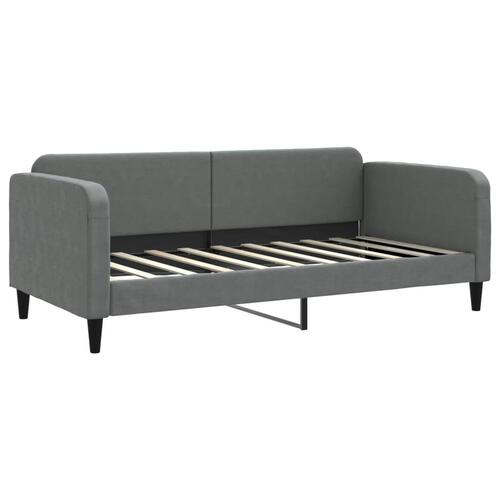 Daybed med udtræk og skuffer 90x190 cm stof mørkegrå