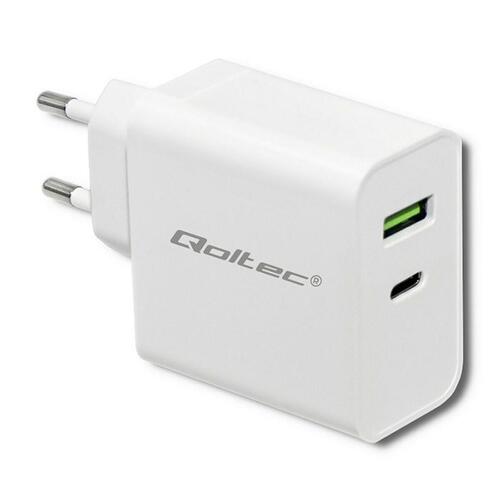 Vægoplader Qoltec 51718 Hvid 45 W (1 enheder)