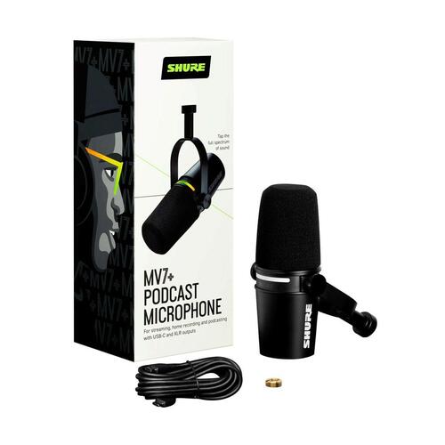 svingspolemikrofon Shure MV7+-K