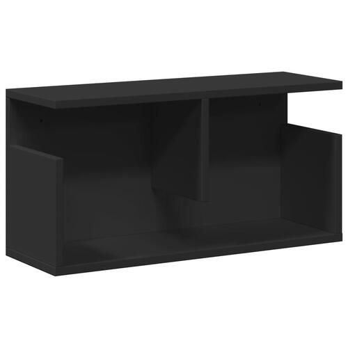 Vægskab 60x20x30 cm konstrueret træ sort