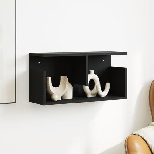 Vægskab 60x20x30 cm konstrueret træ sort