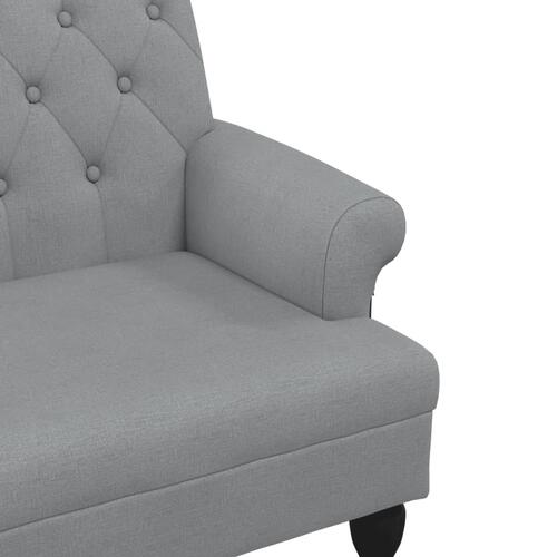 Bænk med ryglæn 120x62x75,5 cm stof lysegrå